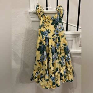 Yellow Floral Janie and Jack Dress Size 6